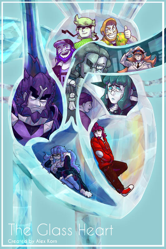 A Mock Cover of the "Glass Heart" on Tapas by AlmKornKid