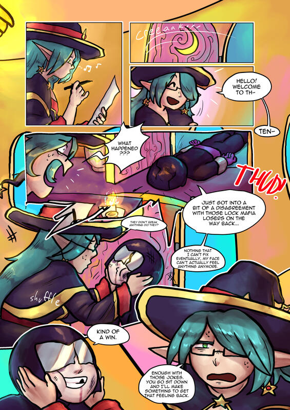 A page from a comic commission of Xenithsaga and NeoDragon_ND's ocs